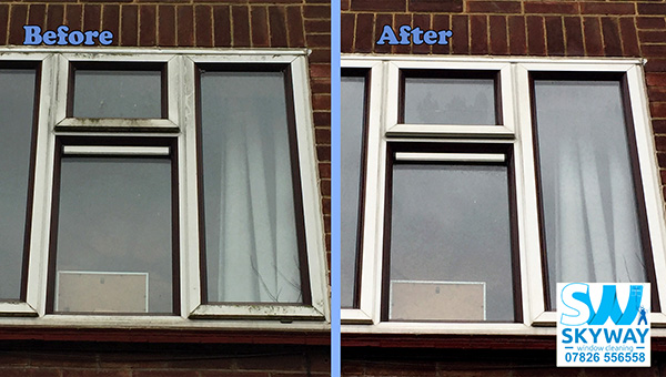 Dirty window before and after